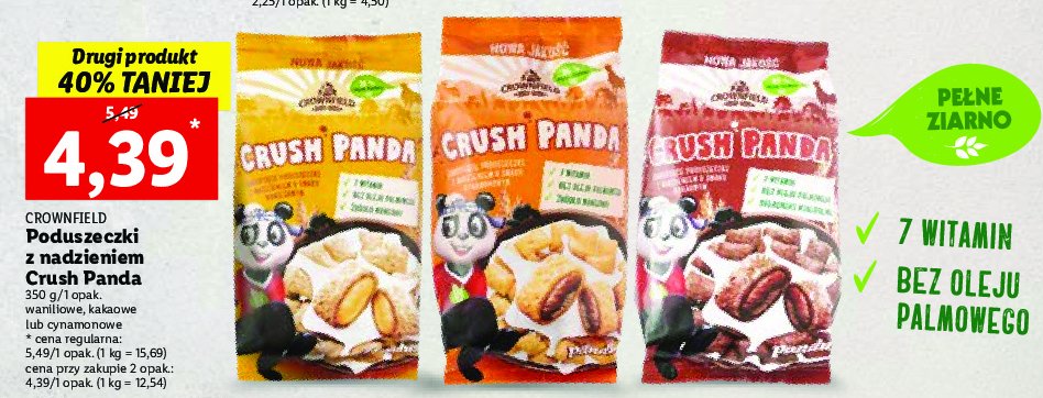 Płatki śniadaniowe cynamonowe CROWNFIELD CRUSH PANDA promocja
