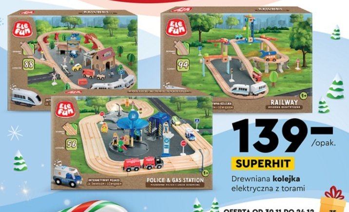 Kolejka z poci膮giem elektrycznym Elefun promocja