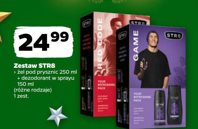 Zestaw w pudełku red code żel pod prysznic 250 ml + dezodorant 150 ml Str8 zestaw promocja w Netto