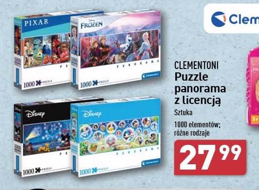 Puzzle 1000 elementów disney Clementoni promocja