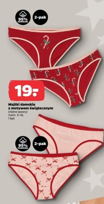 Majtki damskie z motywem świątecznym 2-pak promocja w Netto
