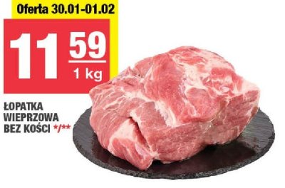 Łopatka wieprzowa bez kości promocja w SPAR