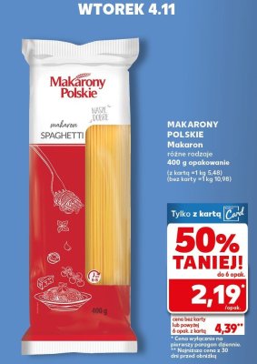 Makaron MAKARONY POLSKIE Makaron Spaghetti promocja w Kaufland
