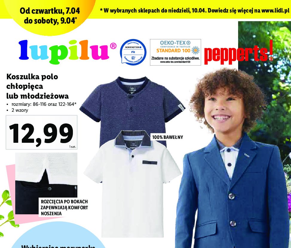 Koszulka polo chłopięca 86-116 Pepperts! promocja