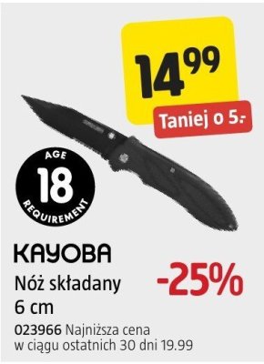 Nóż składany 6 cm KAYOBA promocja w Jula