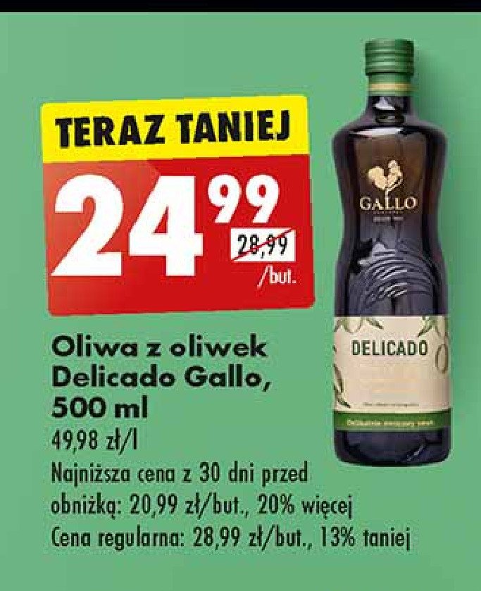 Oliwa delicado Gallo promocja
