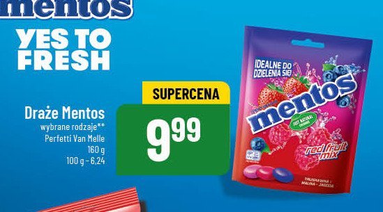 Draże red friut mix Mentos great for sharing! promocja