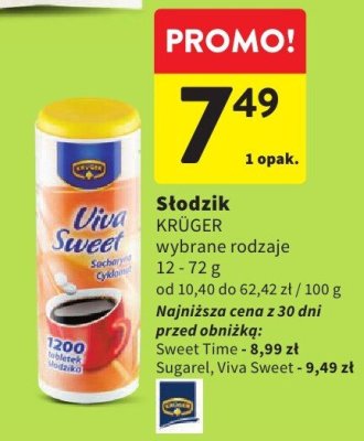 Słodzik KRUGER wybrane rodzaje promocja w Intermarche