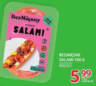 Bezmięsne salami BezMięsny 100g promocja w Selgros