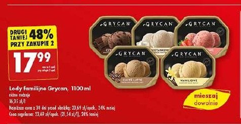 Lody caffe latte Grycan promocja