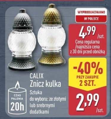 Znicz kulka srebrny promocja w Aldi