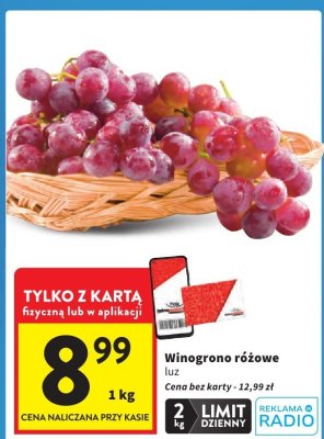 Winogrona różowe luz promocja w Intermarche