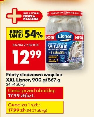 Filety śledziowe wiejskie XXL Lisner promocja w Biedronka