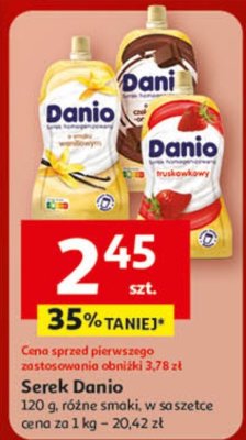 Serek Danio różne smaki promocja w Auchan