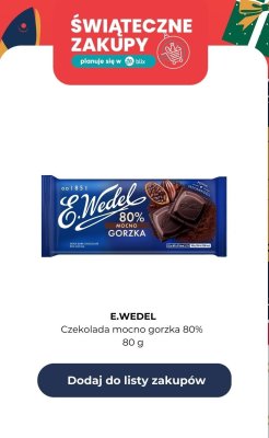Czekolada mocno gorzka 80% promocja w Lidl