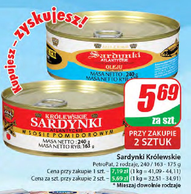 Sardynki w sosie pomidorowym Petropat promocja