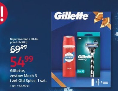 Zestaw Gillette Mach 3 i żel Old Spice, 1 szt. promocja w Rossmann