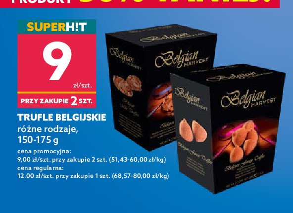 Trufle belgijskie w czekoladzie BELGIAN HARVEST promocje