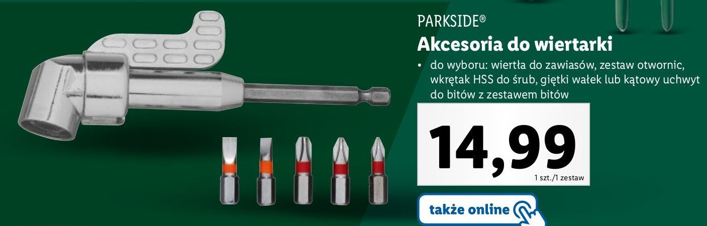 Wiert艂a do zawias贸w Parkside promocja