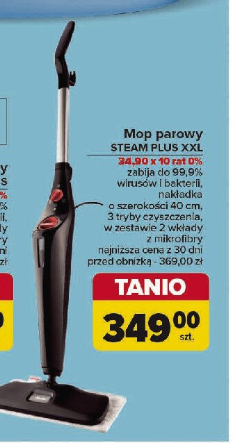 Mop parowy steam plus xxl Vileda promocja w Carrefour