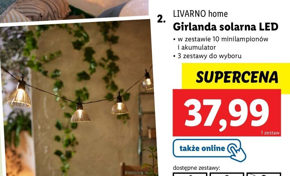 Girlanda solarna led LIVARNO HOME promocja w Lidl
