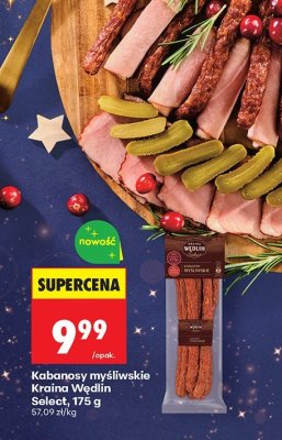 Kabanosy myśliwskie Kraina Wedlin Select promocja w Biedronka