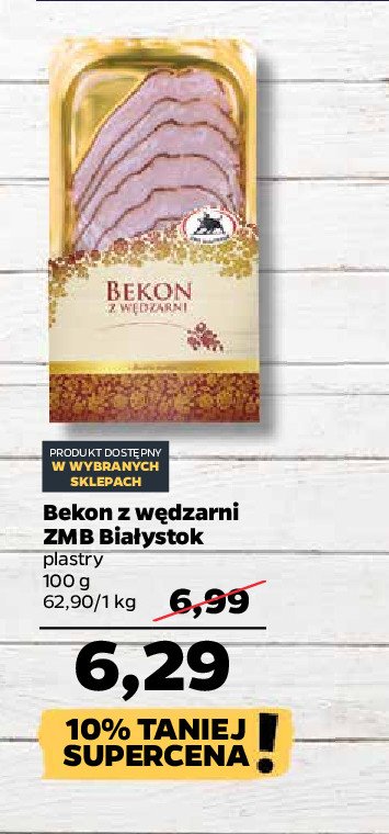 Bekon z wędzarni plastry Zmb białystok promocja