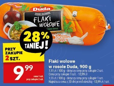Flaki wołowe w rosole Duda, 900 g promocja w Twój Market