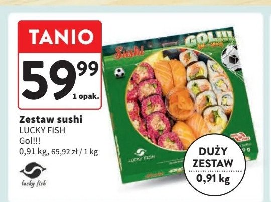 Sushi mistrzostwa gol!!! Lucky fish promocja