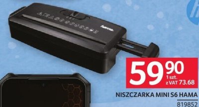 Niszczarka mini S6 HAMA promocja w Selgros