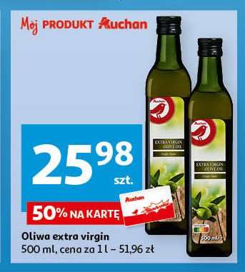 Oliwa z oliwek extra virgin Auchan promocja