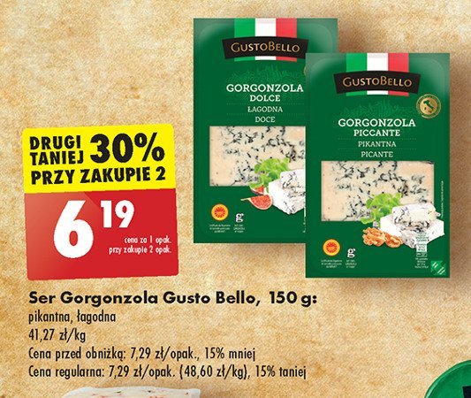 Gorgonzola pikantna Gustobello promocja