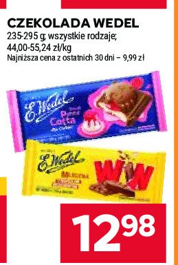 Czekolada mleczna z wafelkami peanut butter E. wedel ww promocja