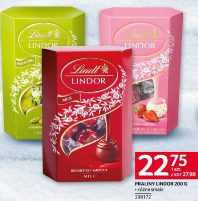 Praliny Lindor Lindt 200 g różne smaki promocja w Selgros