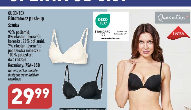 Biustonosz damski rozm. 75a-85b Queentex promocja