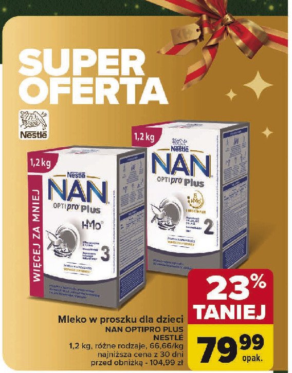 Mleko 2 Nestle nan optipro plus promocja