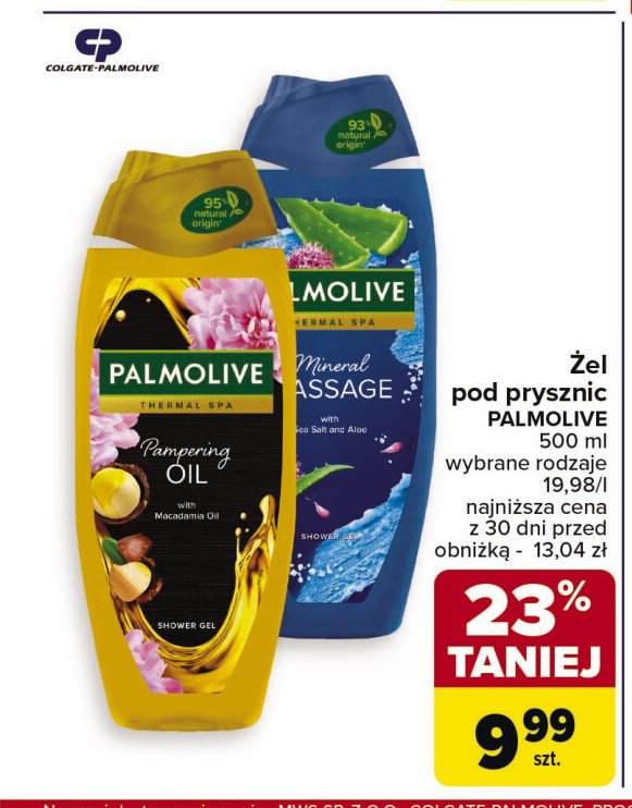 Żel pod prysznic pampering oil Palmolive thermal spa promocja