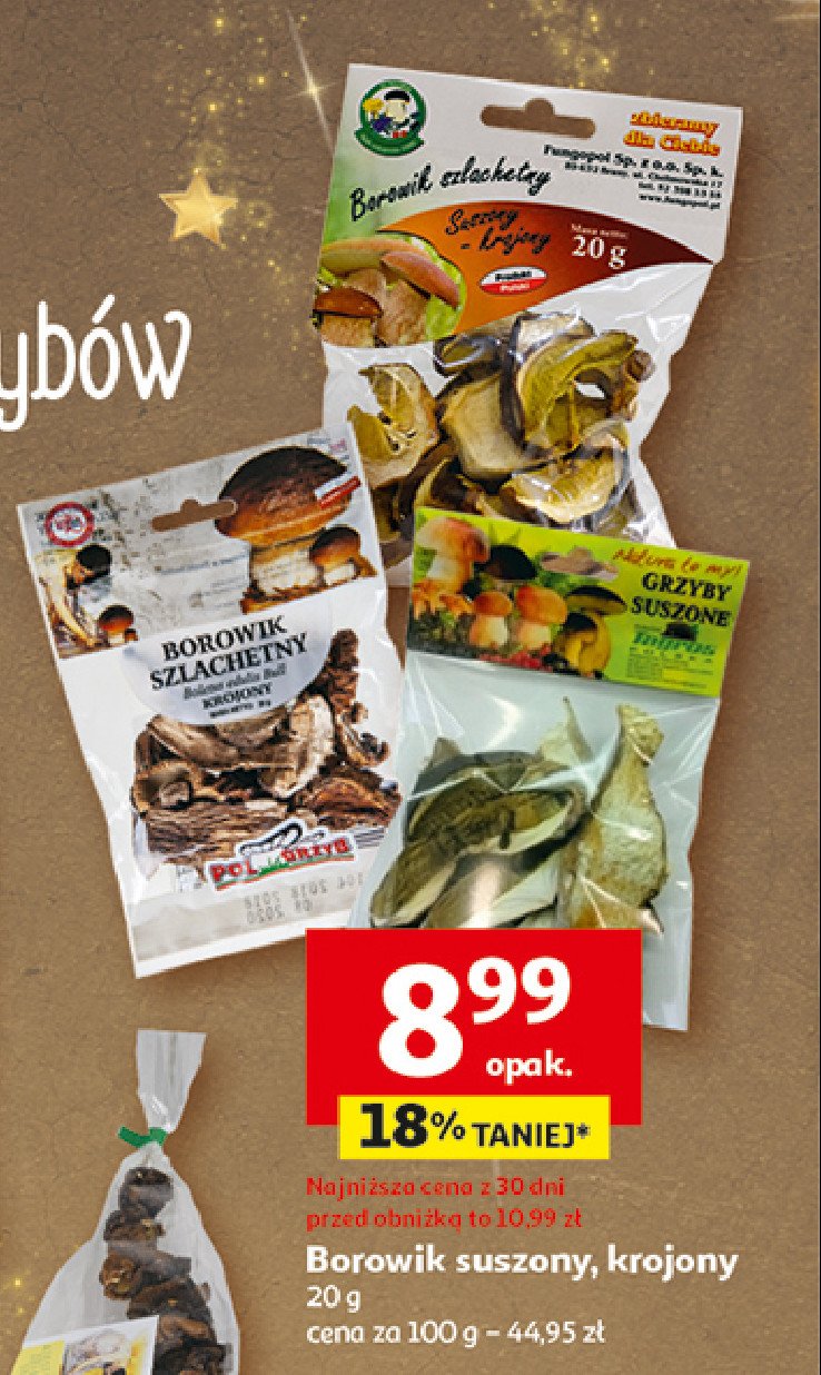 Borowik szlachetny krojony Polgrzyb promocja w Auchan