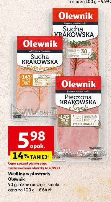 Kiełbasa krakowska z pieprzem Olewnik promocja