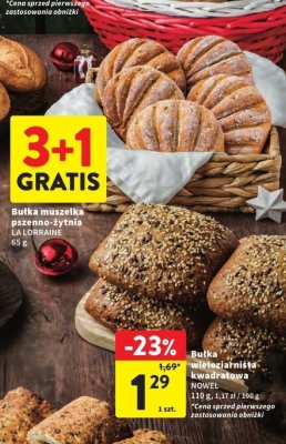 Bułka muszelka pszenna-żytnia LA LORRAINE promocja w Intermarche