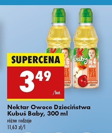 Nektar jabłkowy Kubuś baby promocja w Biedronka