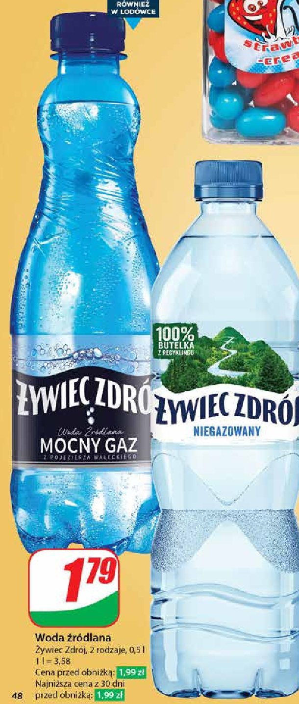 Woda gazowana Żywiec zdrój żywioł promocja w Dino