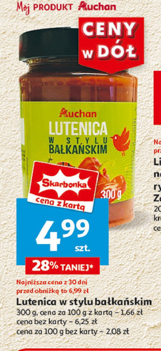 Lutenica w stylu bałkańskim Auchan różnorodne (logo czerwone) promocja