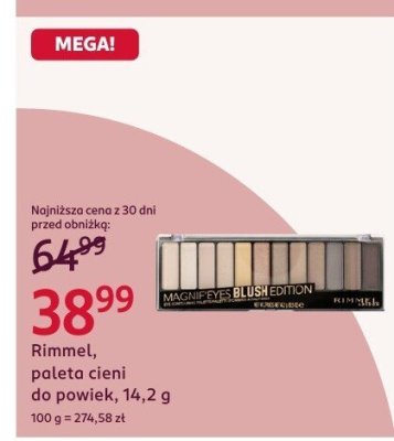 Paleta cieni do powiek, 14,2 g promocja w Rossmann