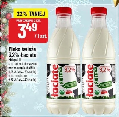 Mleko świeże 3,2% Łaciate promocja w POLOmarket