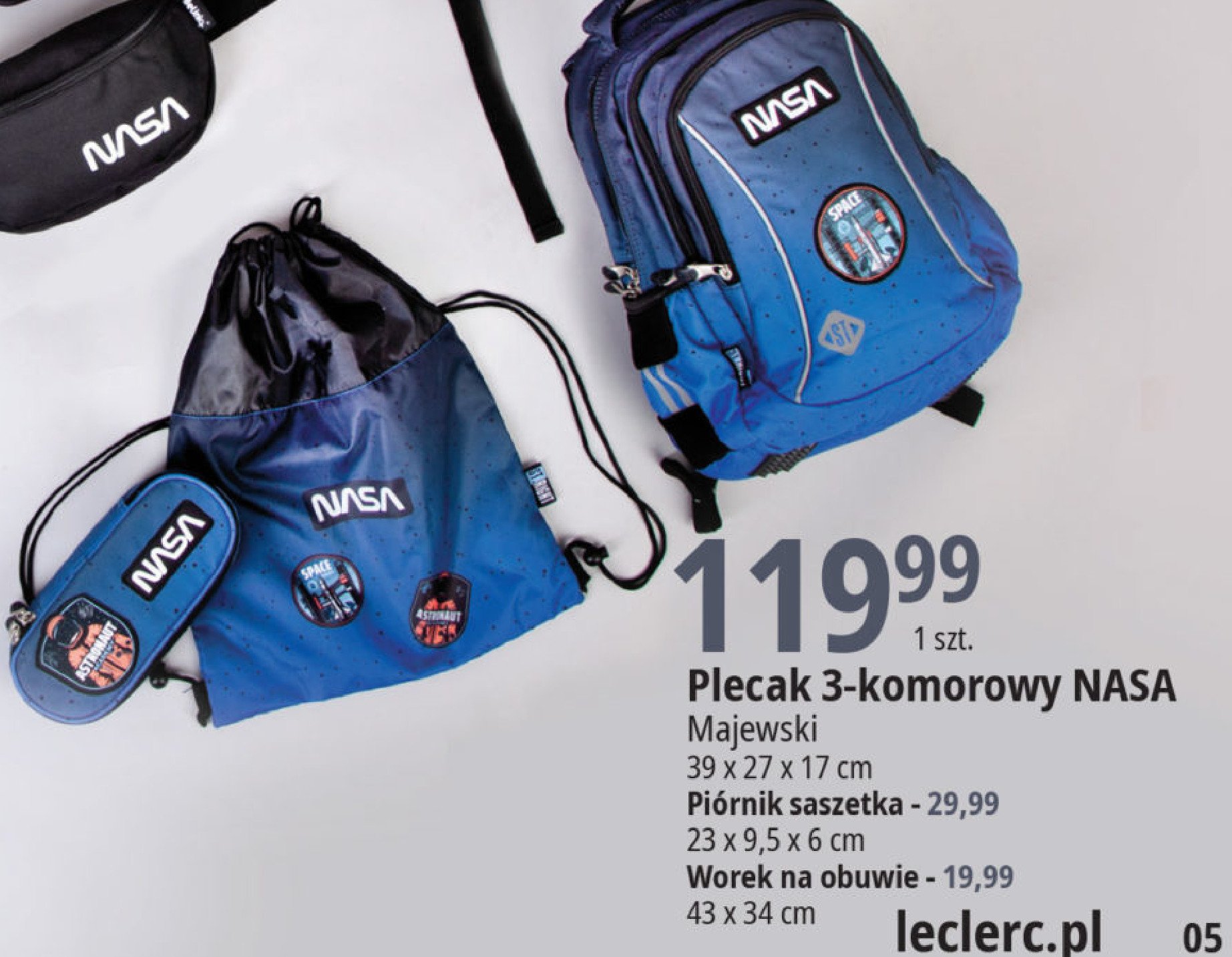 Plecak 3-komorowy nasa St. majewski promocja