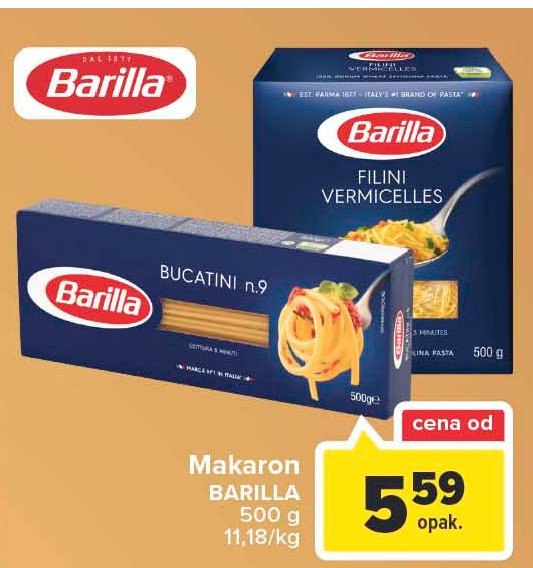 Makaron filini vermicelles Barilla promocja