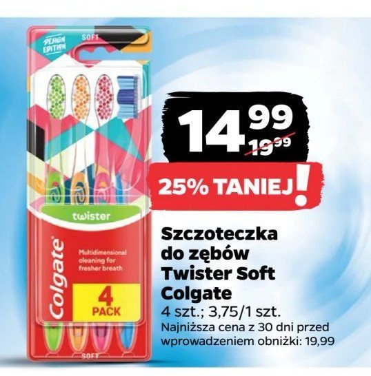 Szczoteczka do zębów soft Colgate twister fresh promocja