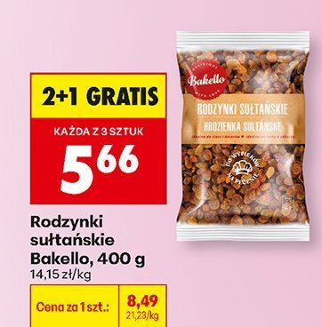 Rodzynki sułtańskie Bakella 400g promocja w Biedronka