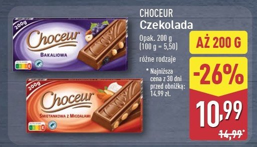 Czekolada bakaliowa Choceur promocja